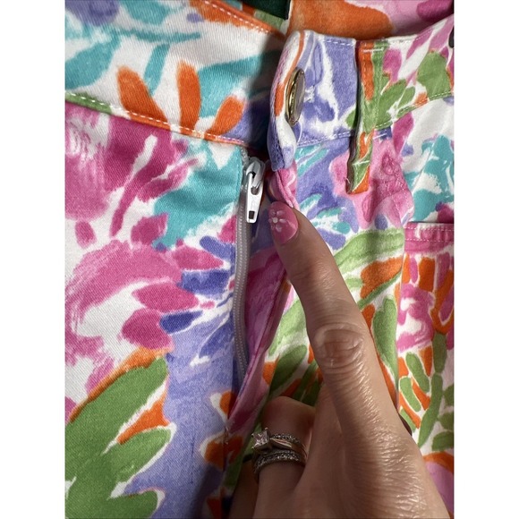 Lauren Ralph Lauren Floral Colorful Straight Leg Stretch Vacation Pants Size 6P - Picture 3 of 9